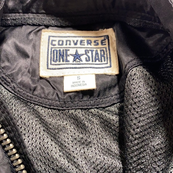 Converse All Star Zip Up Belted Edgy Moto Vest With Snap Collar Black Small EUC - Picture 10 of 12